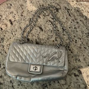 Karl Lagerfield - Silver cross body bag